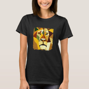 Majestic Vector Lion Head mit Coolem Kunstwerk T-Shirt