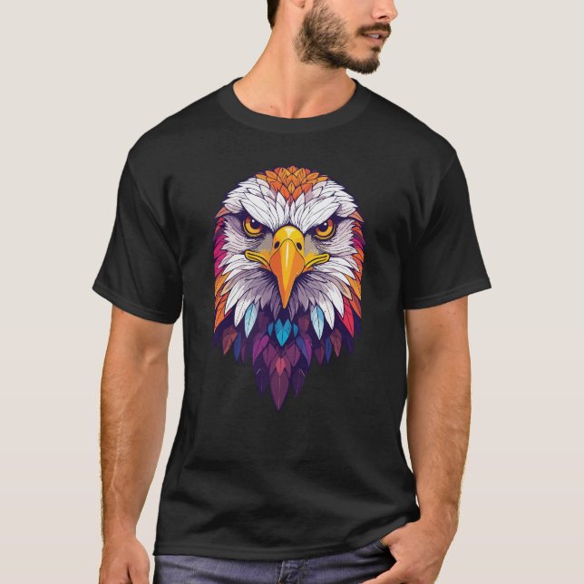 Majestic Vibrant Eagle Tshirt (Vorderseite)