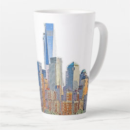 Majestic View New York City Skyline künstlerisch Milchtasse