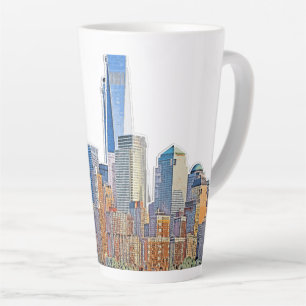 Majestic View New York City Skyline künstlerisch Milchtasse