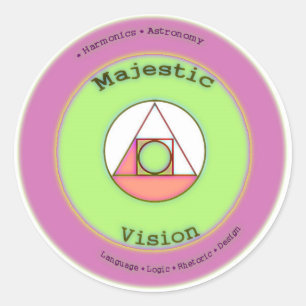 Majestic Vision Round Aufkleber