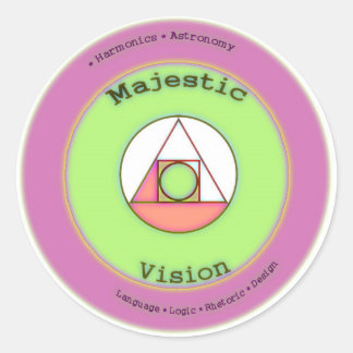 Majestic Vision Round Aufkleber