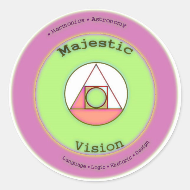 Majestic Vision Round Aufkleber (Vorderseite)