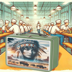 Majestic Warrior Sunset Metall Brotdose