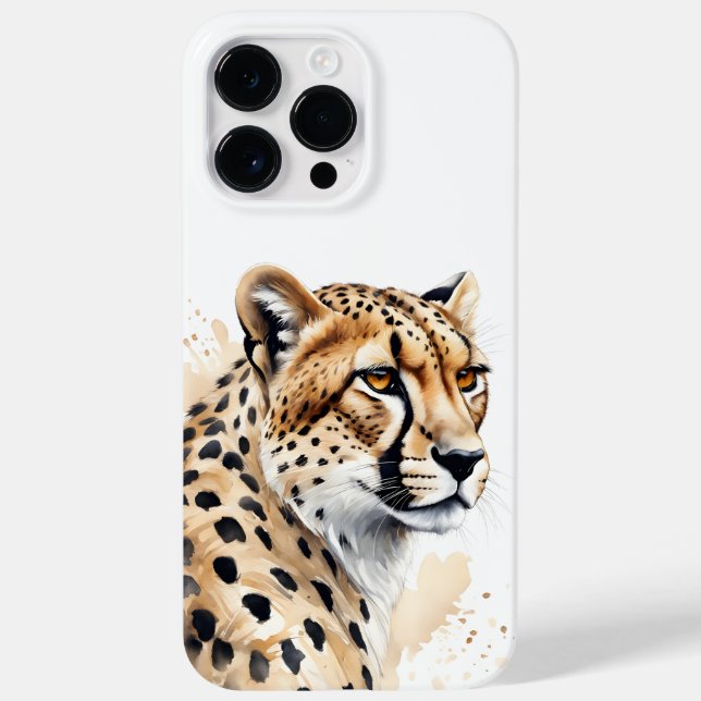 Majestic Watercolor Cheetah Case-Mate iPhone Hülle (Rückseite)