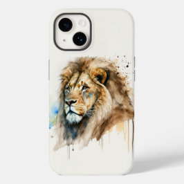 Majestic Watercolor Lion Phone Case