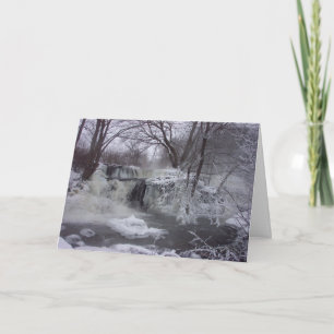 Majestic Waterfall Weihnachtskarte Feiertagskarte