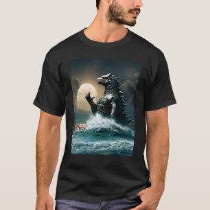 Majestic Wave Art The Great Monster von Kanagawa T-Shirt