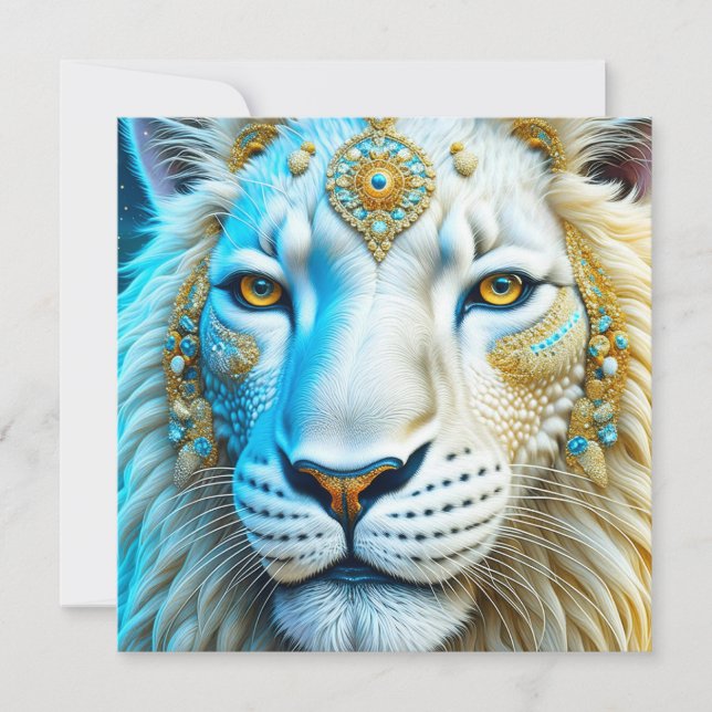 Majestic White and Gold Lion (Vorderseite)