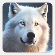 Majestic White Arctic Wolf Art
