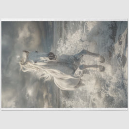 Majestic White Horse Decoupage Seidenpapier