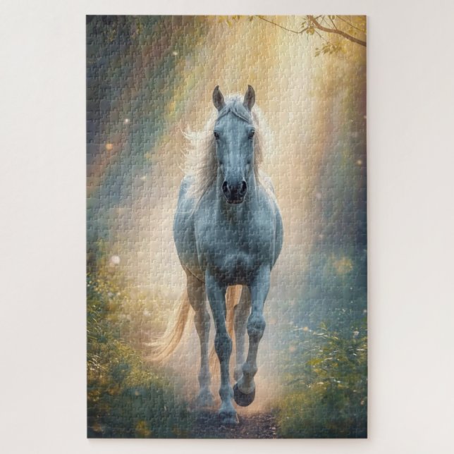 Majestic White Horse Jigsaw Puzzle (Vertikal)