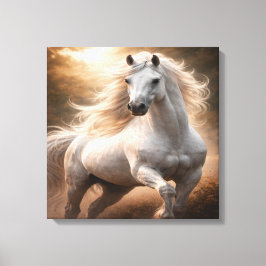 Majestic White Horse Leinwanddruck