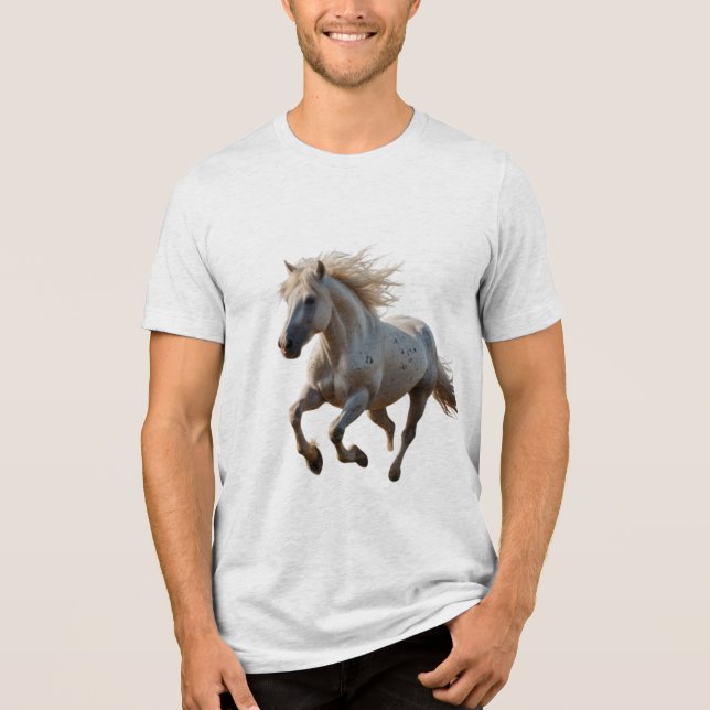 Majestic White Stallion Tri-Blend Shirt (Vorderseite)