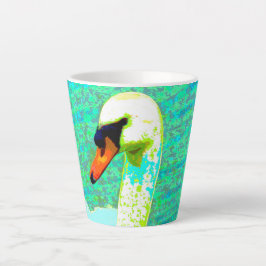 Majestic White Swan Head Milchtasse
