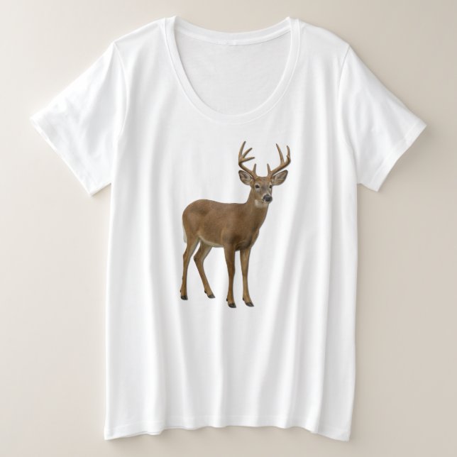 MAJESTIC WHITE-TAILED DEER. SAMER BRASIL GROßE GRÖßE T-Shirt (Design vorne)