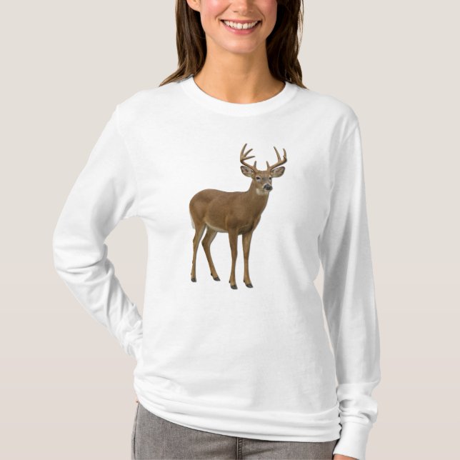 MAJESTIC WHITE-TAILED DEER. SAMER BRASIL T-Shirt (Vorderseite)