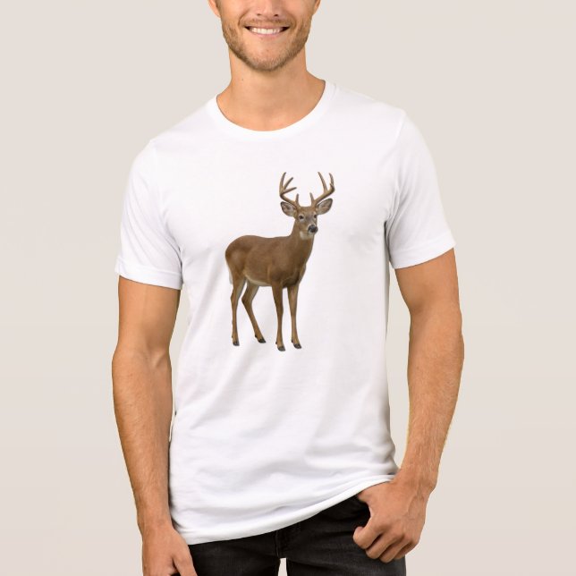 MAJESTIC WHITE-TAILED DEER. SAMER BRASIL Tri-Blend SHIRT (Vorderseite)