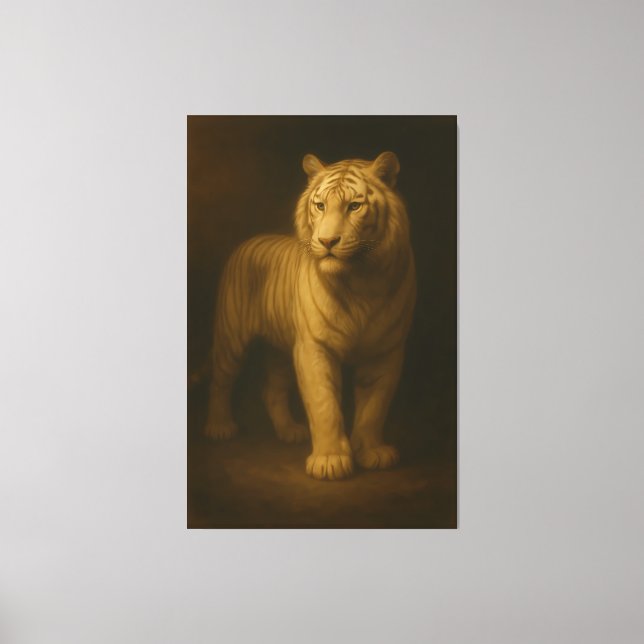 Majestic White Tiger – Fine Art Canvas Leinwanddruck (Vorderseite)