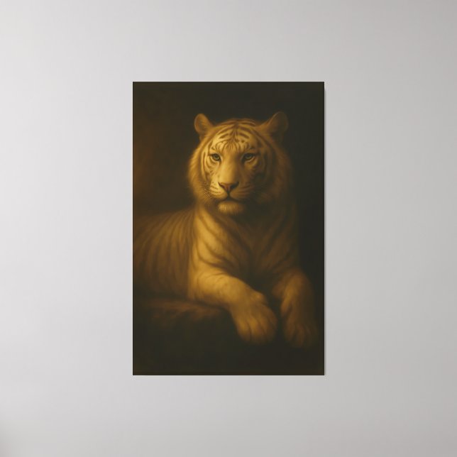 Majestic White Tiger – Fine Art Premium Canvas Leinwanddruck (Vorderseite)