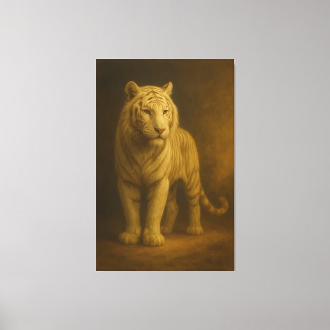 Majestic White Tiger – Fine Art Premium Canvas Leinwanddruck (Vorderseite)