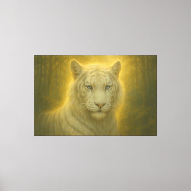 Majestic White Tiger – Fine Art Print Leinwanddruck (Vorderseite)