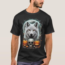 Majestic White Wolf T - Shirt - Moonlit Mystique D