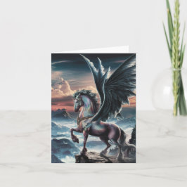 Majestic Winged Horse Blank Card Feiertagskarte