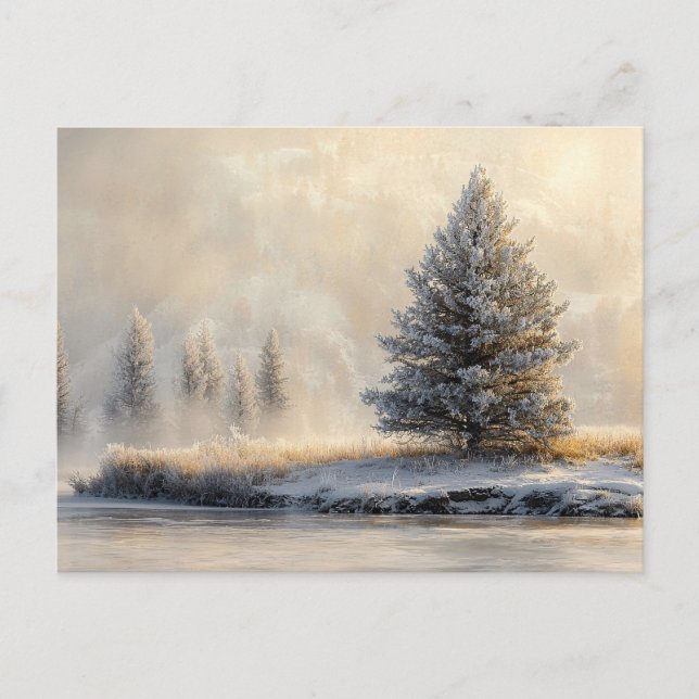 Majestic Winterlandschaft Landschaftlich Postkarte (Vorderseite)