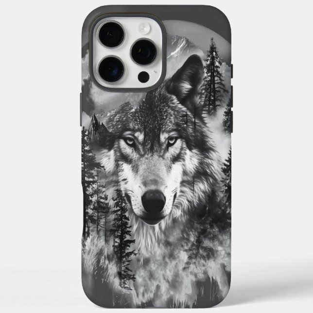 Majestic Wolf, der im Morgengrauen aus dem mistige Case-Mate iPhone Hülle (Rückseite)