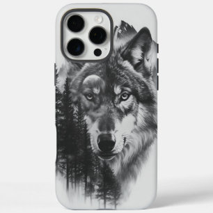 Majestic Wolf inmitten eines scheußlichen Waldes b iPhone 16 Pro Max Hülle