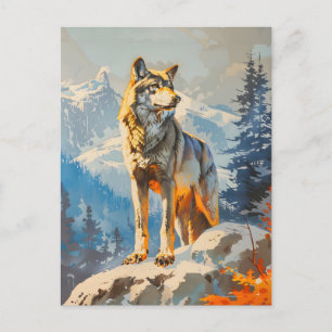 Majestic Wolf Postkarte