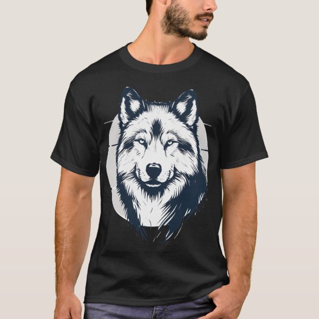 Majestic Wolf  - Tribal Graphic, Unisex T-Shirt (Vorderseite)