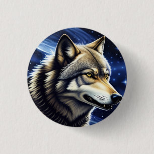 Majestic Wolf unter Sternry Sky Button