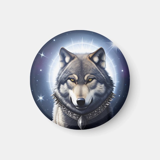 Majestic Wolf unter Sternry Sky Magnet (Vorne)