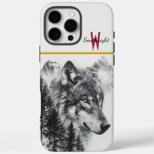 Majestic Wolf zwischen nebligen Bergen und hohen K iPhone 16 Pro Max Hülle