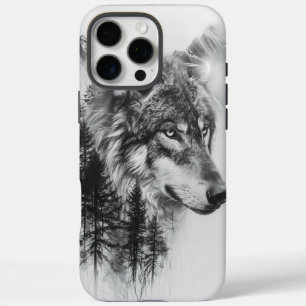 Majestic Wolf zwischen nebligen Bergen und hohen K iPhone 16 Pro Max Hülle