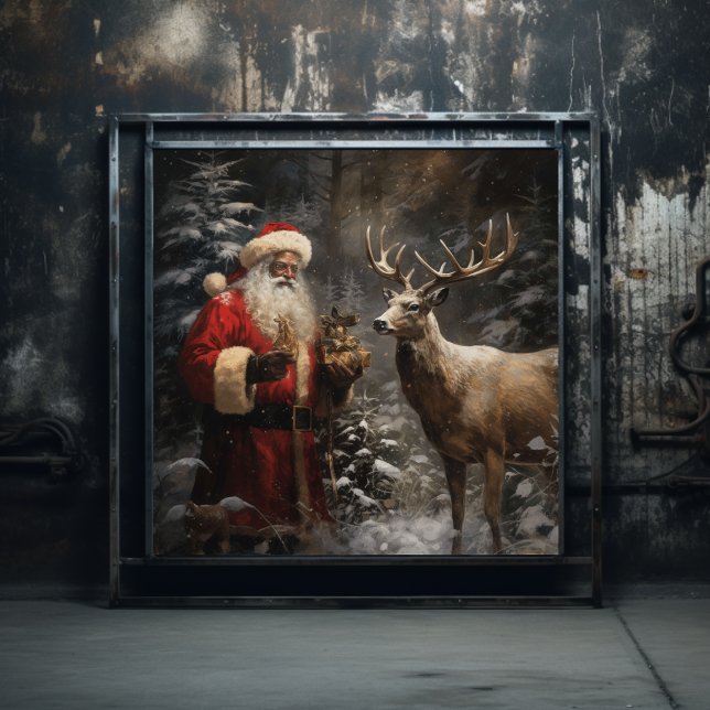 Majestic Woodland Dee W/ Black Santa Poster (Von Creator hochgeladen)
