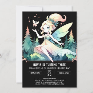 Majestic Woods Fairy Birthday Einladung