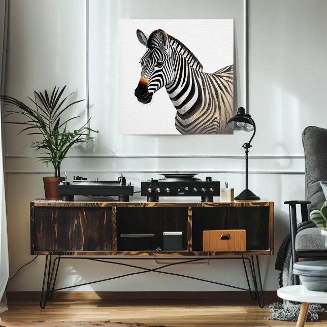 Majestic Zebra Portrait Poster (Von Creator hochgeladen)