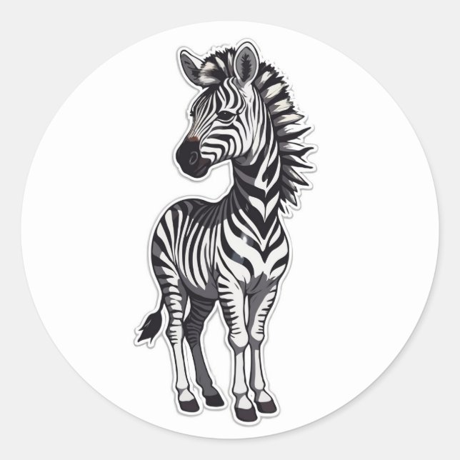 Majestic Zebra Sticker (Vorderseite)
