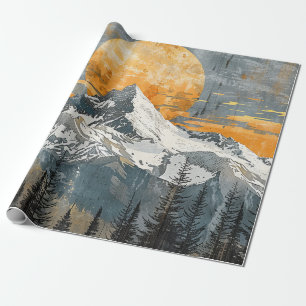 Majestische Berglandschaft - Rustikale Natur Geschenkpapier