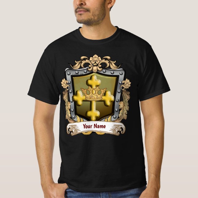 Majesty Family Crest Surname T-Shirt (Vorderseite)