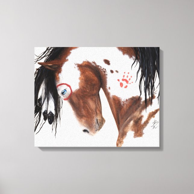 Majetic Paint Horse Art von BiHrLe Leinwanddruck (Vorderseite)