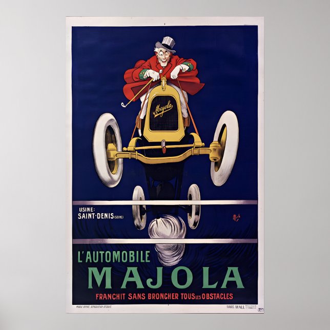 Majola Auto Poster - Vintage Poster Drucke (Vorne)