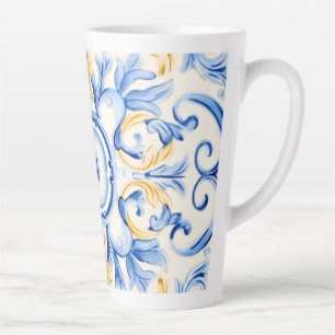 Majolica: Blau und Gold Milchtasse