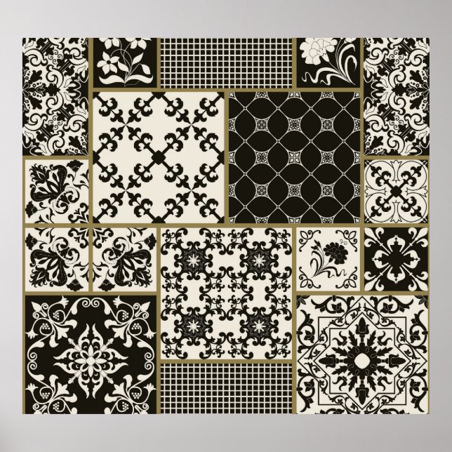 Majolica Fliesen islamische Motive. Poster (Vorne)