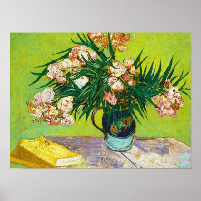 Majolica Jar Branches Oleander Vincent van Gogh Poster (Vorne)
