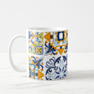 Majolica ,lemons,Sicilian tiles  Kaffeetasse