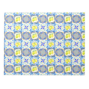 Majolica Mediterranean Lemon Tiles Notizblock